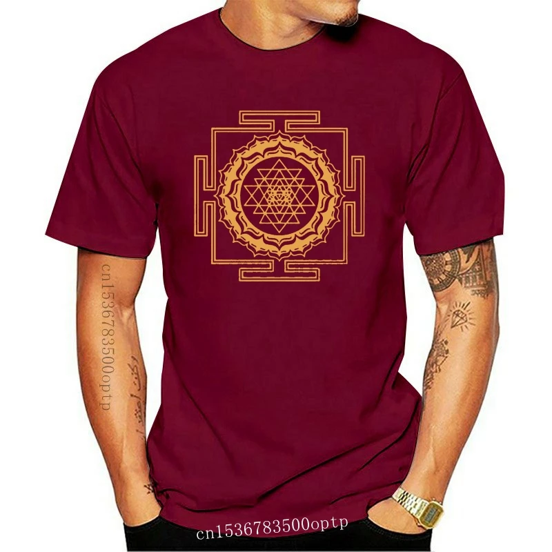 

Мужская одежда, новинка, Мужская футболка Shri Yantra Cosmic проводник энергии, футболка унисекс, женская футболка, футболки, Топ
