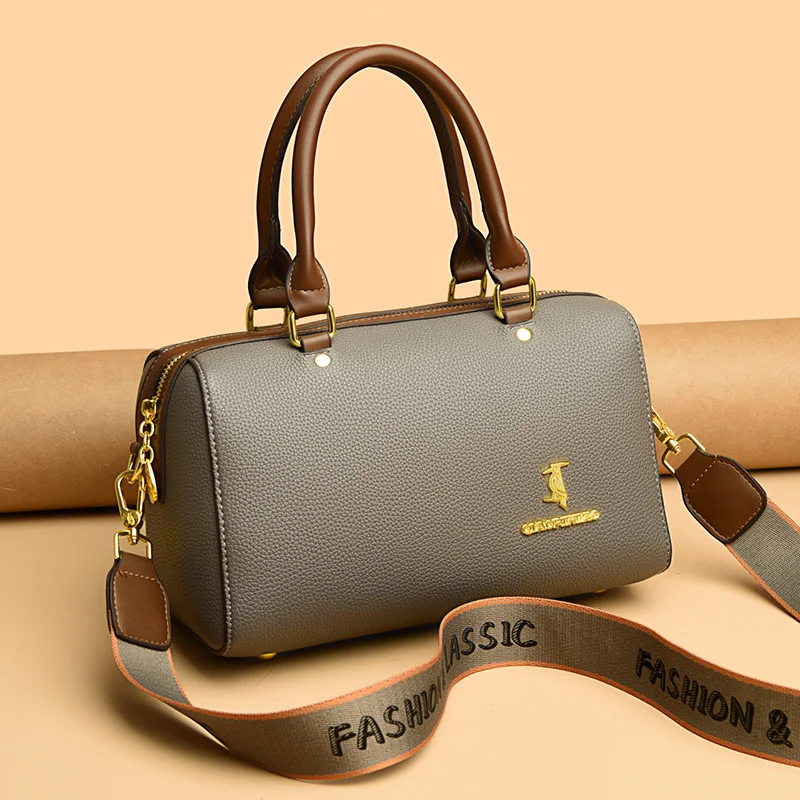 

New Fashion Luxury PU Leather Women Pillow Tote Bag Large Capacity Brand Designer Female Shoulder CrossBody Bag Boston Handbag