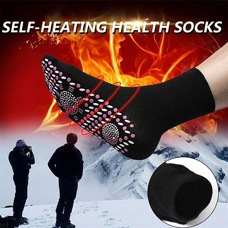 3pairs Women Socks Tourmaline Slimming Health Men Sock Relief Outdoor Anti-Cold Therapy Magnetic Thermal Unisex Sox Floor Socks