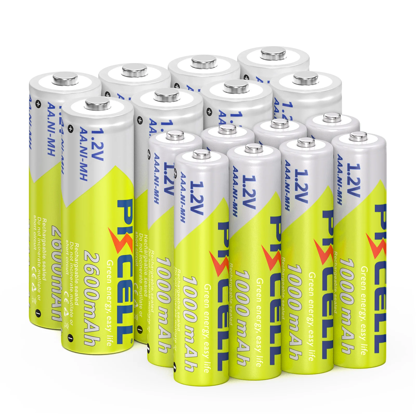 Аккумуляторные батарейки PKCELL 4 шт. 2600 мА · ч + AAA 1000 1 2 в Ni-MH AA /AAA