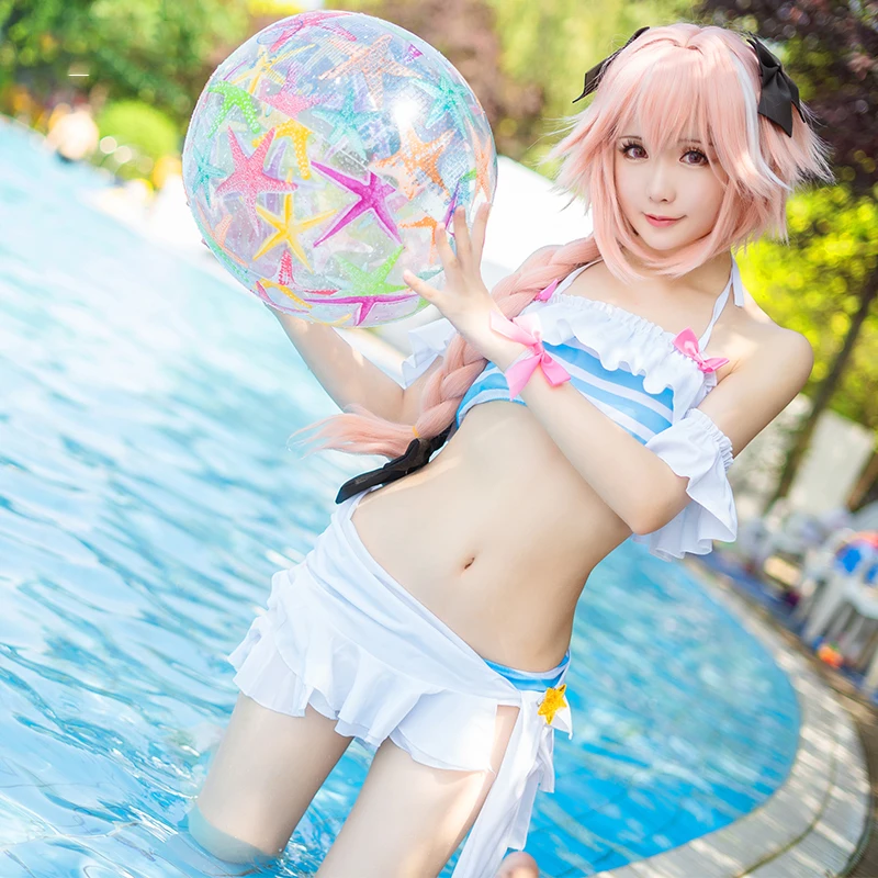 

Игровой костюм FGO для косплея, купальник Fate Extella Link, купальник Astolfo, сексуальный костюм для косплея, пляжный купальник для девушек и женщин
