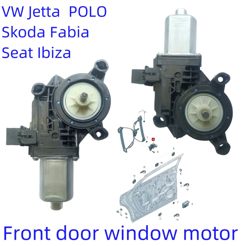 Мотор для окон VW Jetta POLO Amarok Skoda Fabia Seat Ibiza 6R0959801 6R0959802 6R0959801M 6R0959801Q 6R0959802P 6R0959801AL