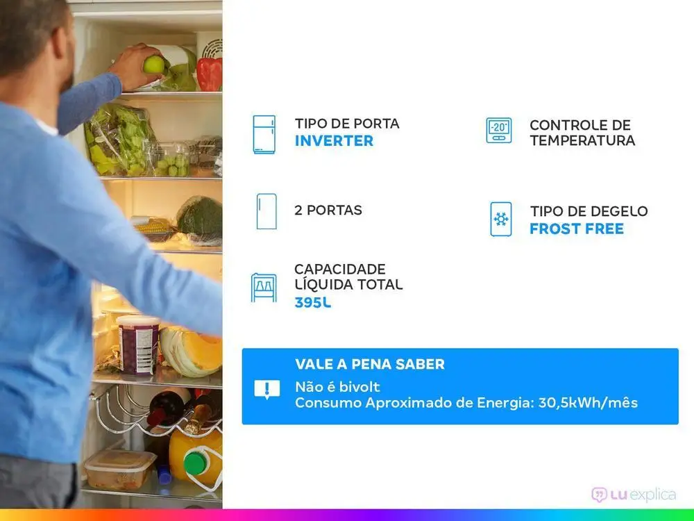 Холодильник/кулер LG Frost Free Platinum 395L - 220V