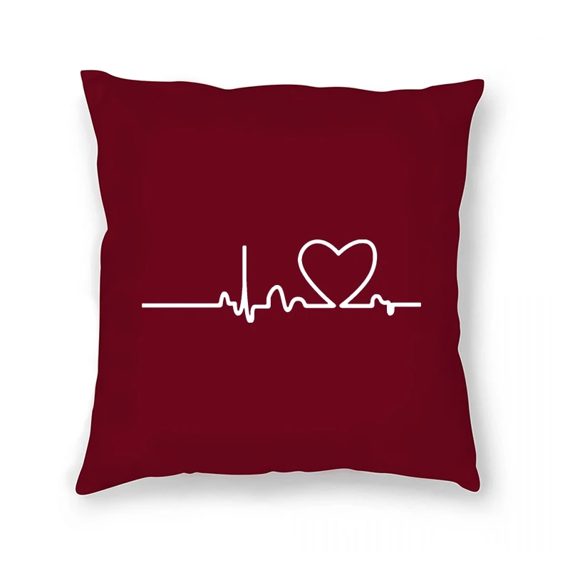 

Unisex Electrocardiogram Print Hip Hop Pillow Case Casual Funny Swag
