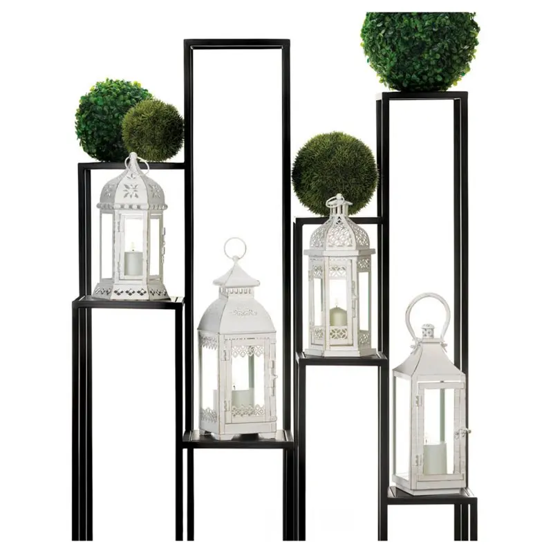 

Charming Antique Hanging Lantern with White and Brown Distressed Finish, Detailed Floral Pattern - Perfect Decor for Any Home.