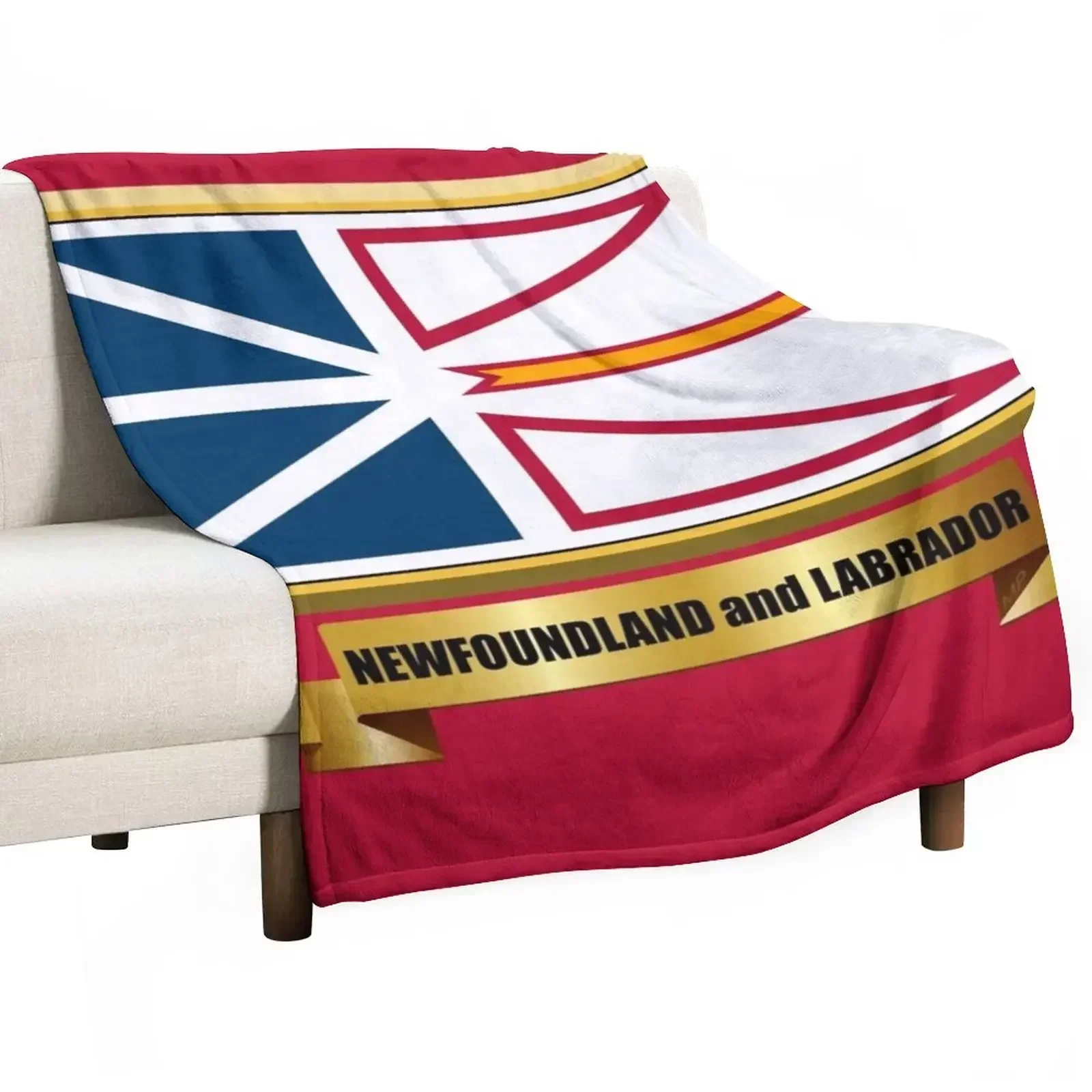 NEWFOUNDLAND and LABRADOR Flag Gifts Masks Stickers &amp Products (GF) Throw Blanket Luxury Single Designer Blankets