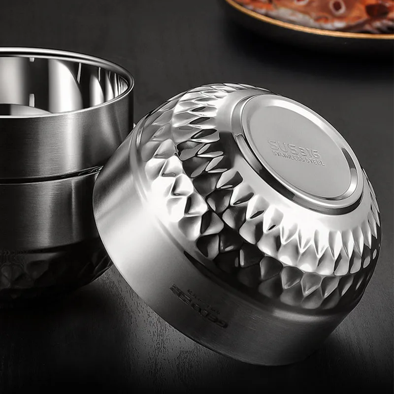 Миска из нержавеющей стали 304 Детская миска двухслойная утолщенная