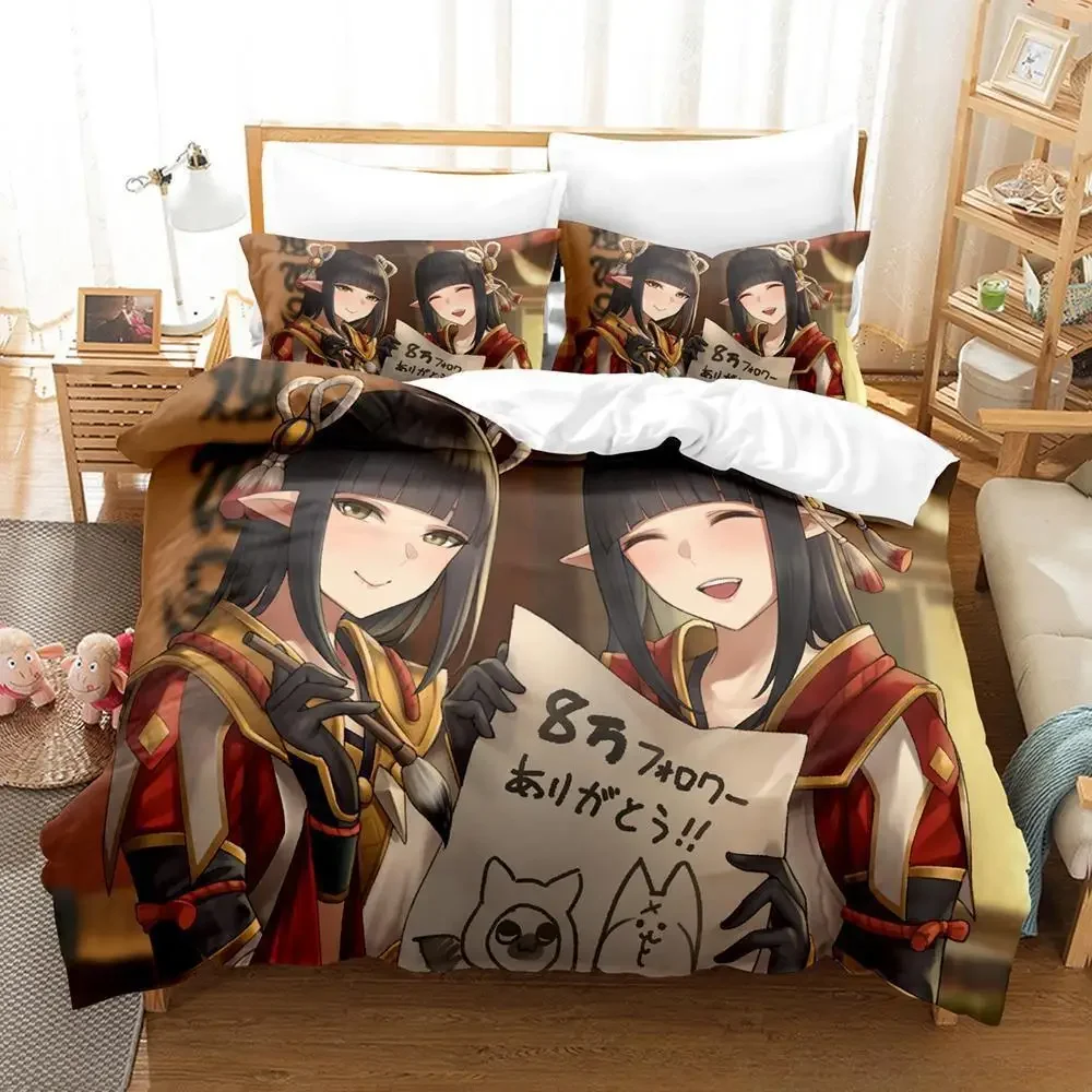3PCS Single-sided Monster Hunter Printed Comforter Bedding Sets Comfortable Bedspreads Duvet Birthday Gift