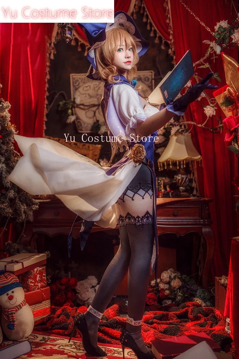 Аниме! Genshin Impact Mondstadt Lisa библиотекарское платье фокусника прекрасная униформа