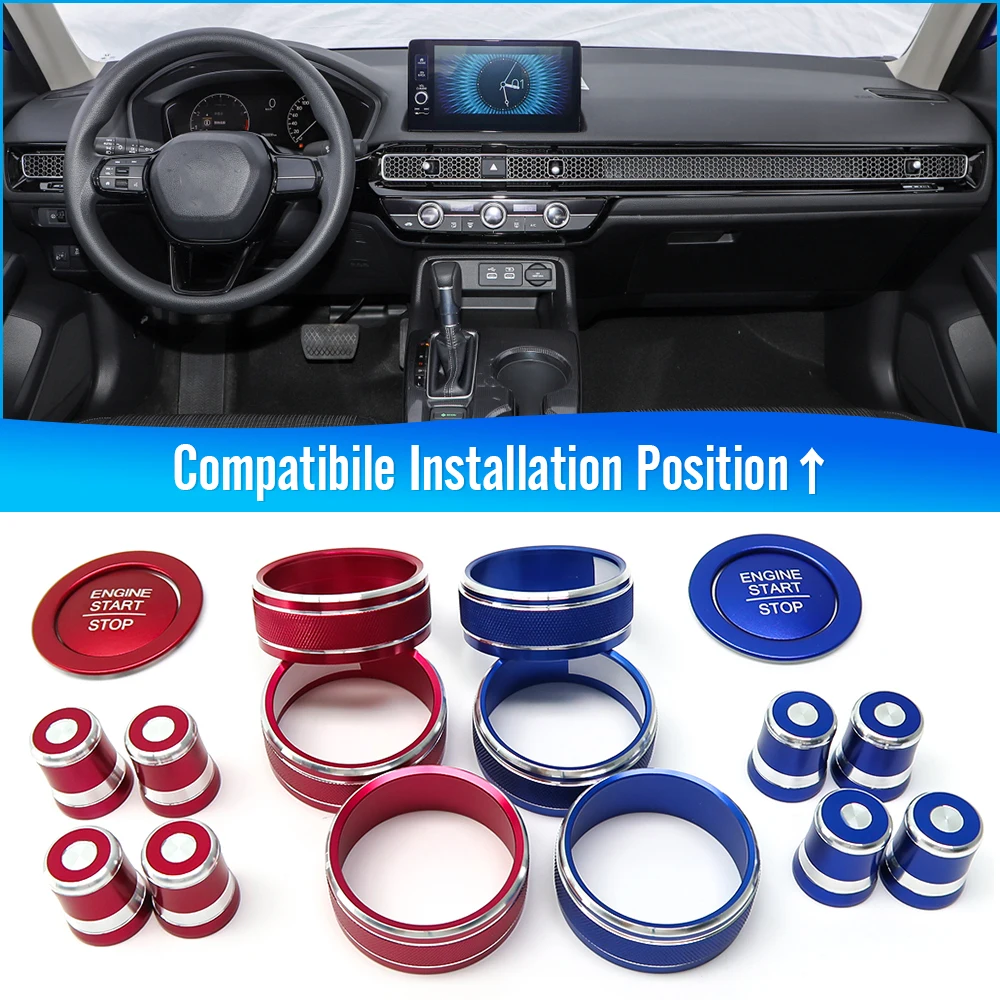 

Крышка звуковой ручки кондиционера для Honda Civic 11-го поколения, кольцо для кнопки старта и остановки двигателя, внутренняя отделка, крышка для выхода вентиляционного отверстия