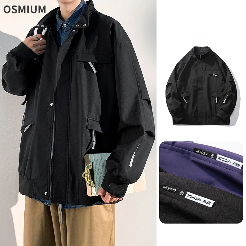 Куртка мужская демисезонная в японском стиле рабочая одежда свободная