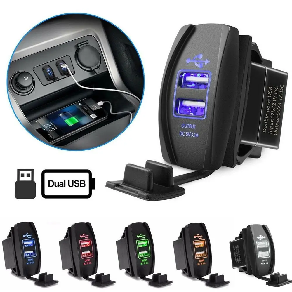 

Водонепроницаемое зарядное устройство с 2 портами USB для мотоцикла, быстрое зарядное устройство, автомобильное зарядное устройство, адапте...