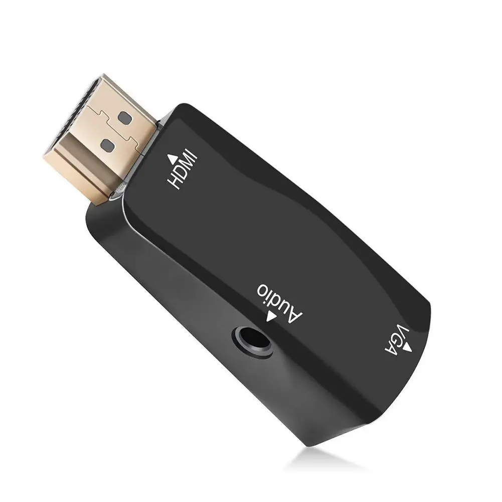 

1080P HDMI to VGA Converter Adapter + 3.5 mm Audio Video Jack full HD PC Laptop