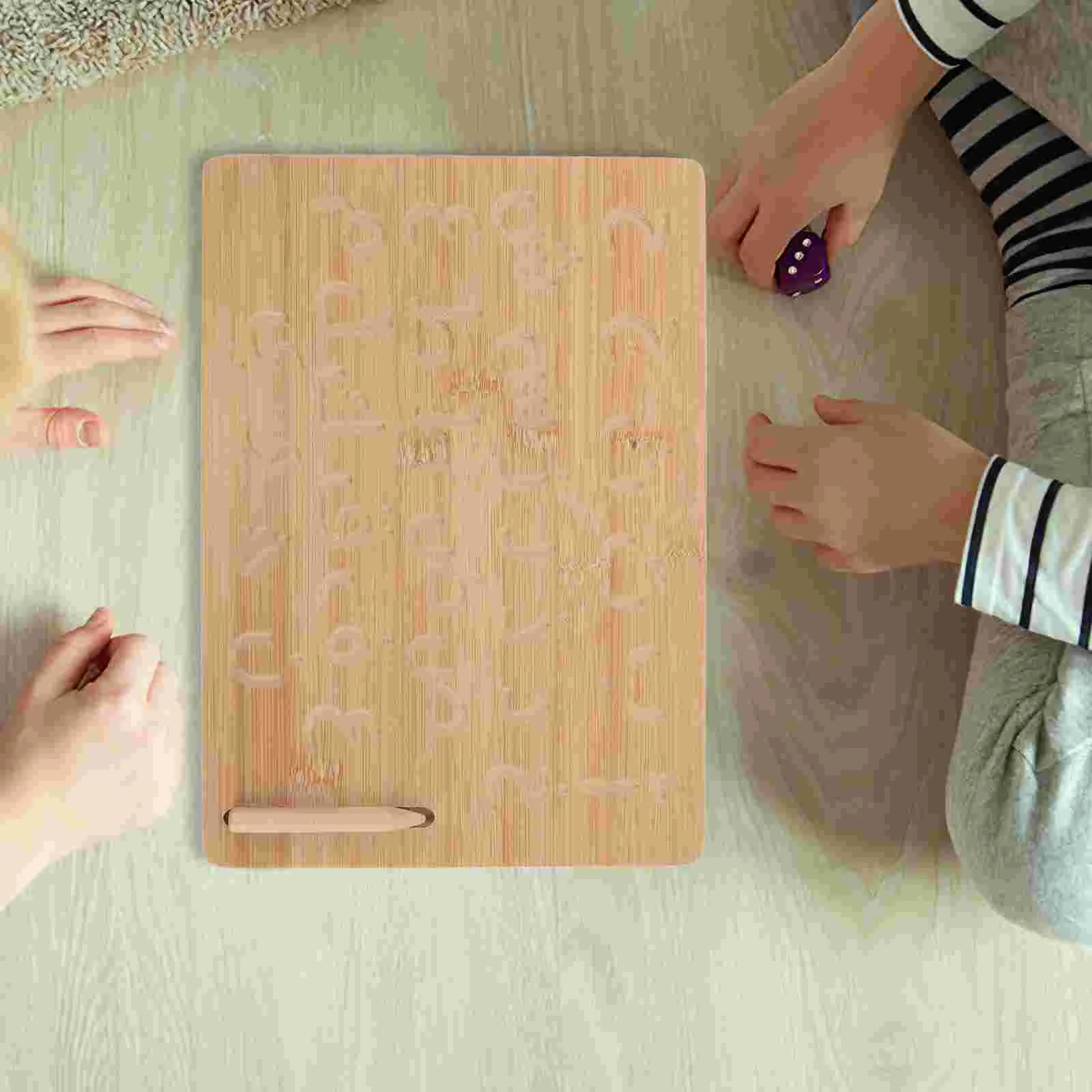 Доска для письма Braille с буквами раннего образования доски малышей бамбуковый
