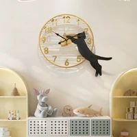 fashion contracted cat decorative wall clock modern design creative clocks living room kids room household wall watch cartoon