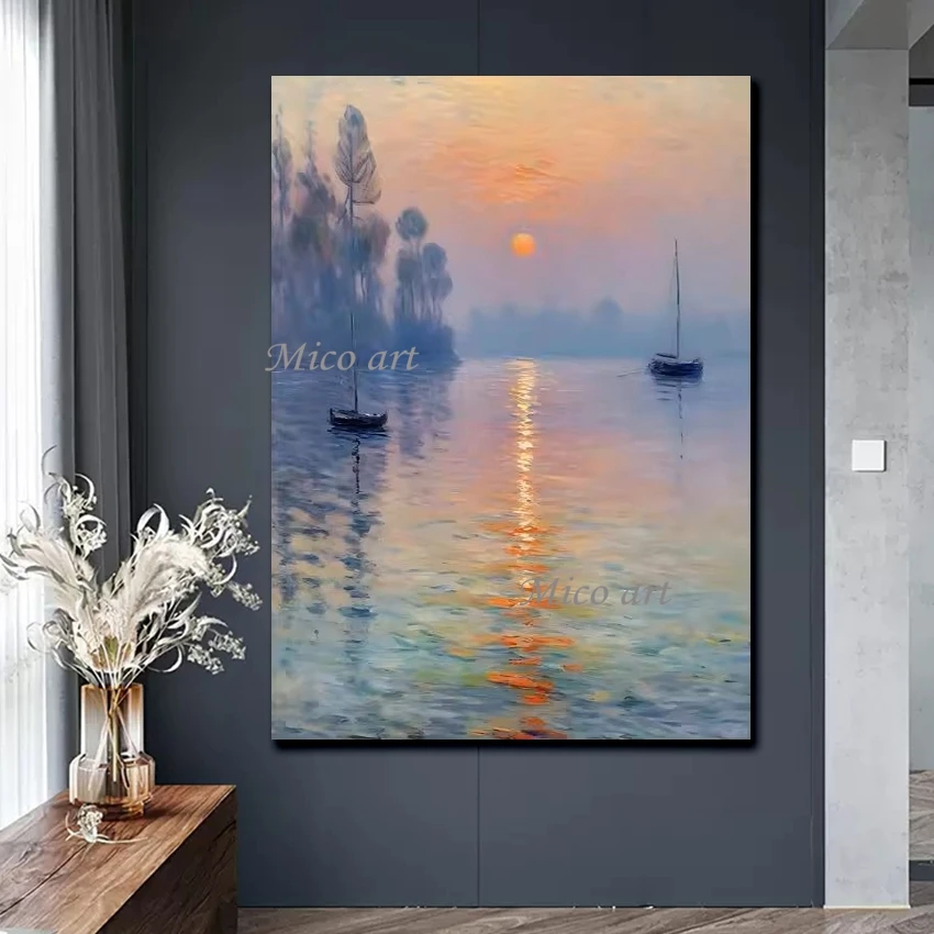 

Картина маслом "Восход солнца", импрессионизм