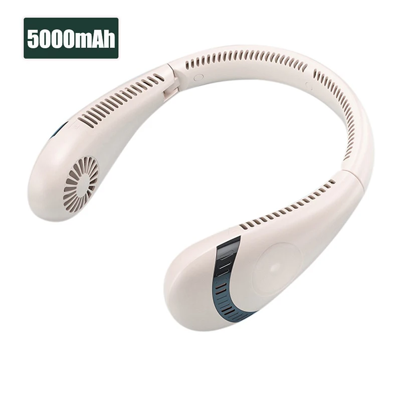 

Abs Neckband Fans Wireless Electric Mini Sports Cooling Fan 360° Rotation Bladeless 3 Gears Adjustable Neck Fan Portable Fans