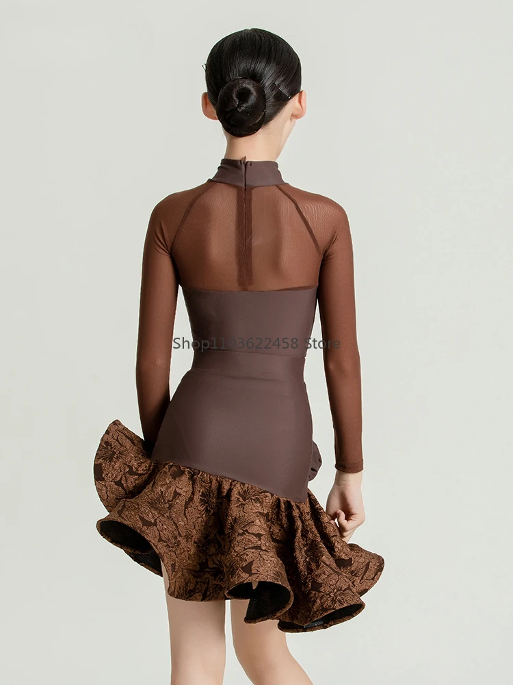 Платье для латинских танцев Samba Tango бальное платье соревнований девочек детский