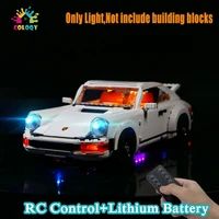 coloqy led light set compatible with 10295 911 turbo racing car building blocks rc control toys for children christmas gifts