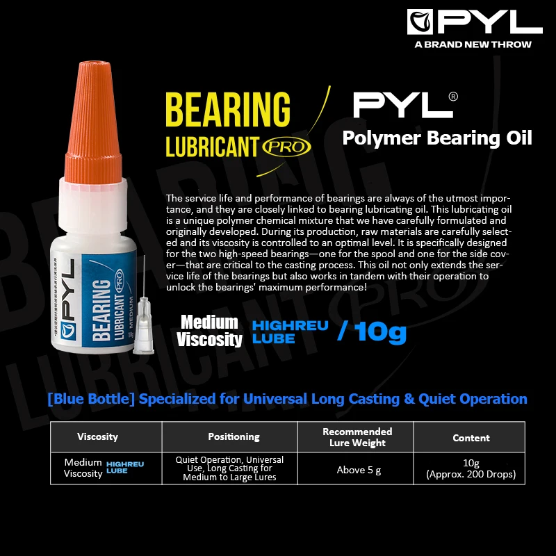 

Полностью синтетическая смазка для катушек PYL, 25 г и масло для подшипников 10 г | Высокопроизводительная смазка для длительной гладкости.