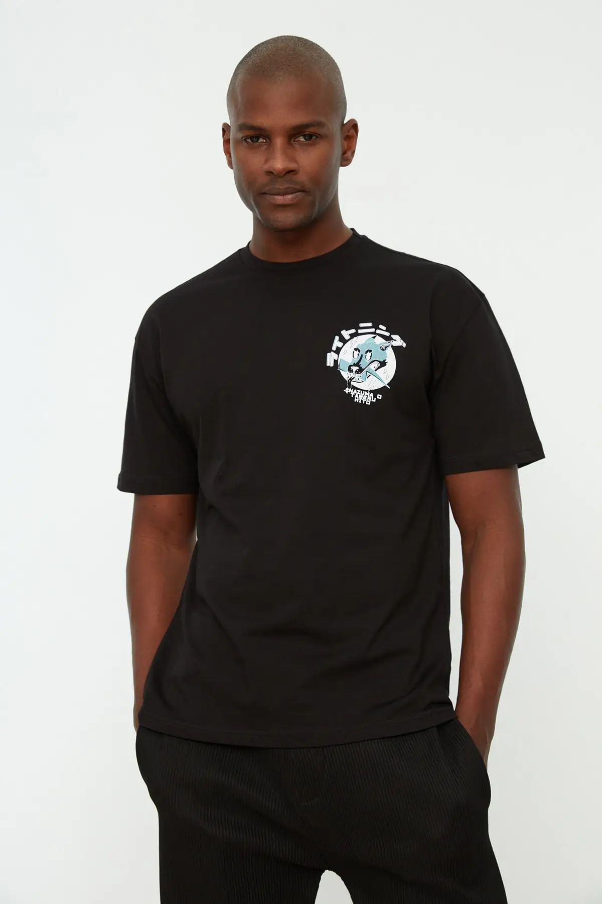 

Men's Relaxed Fit 100 Cotton Cycling Neck Short-Sleeve Printed T-Shirt TMNSS22TS1211