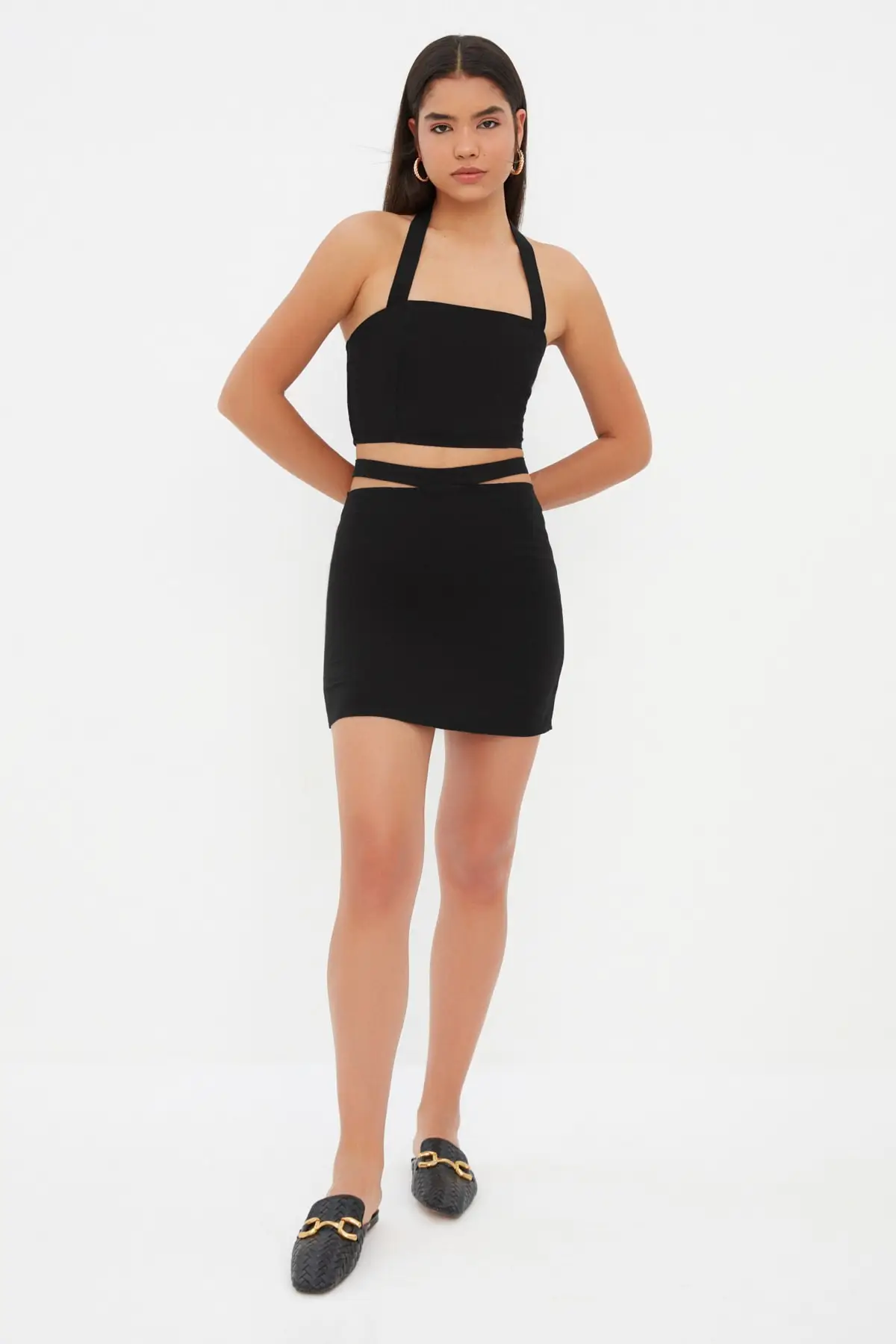 

Crop blouse Mini skirt TWOSS22AU00004