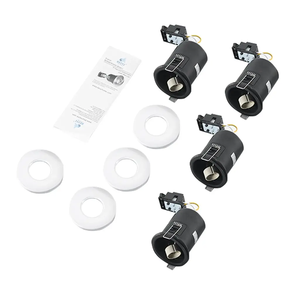 

4 x GU10 Fire Rated Recessed Downlight Satin Chrome Fixed Bathroom Spotlight