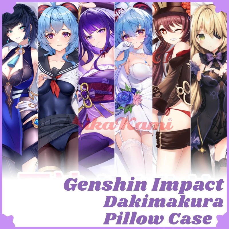 

Genshin Impact Dakimakura Raiden Shogun Наволочка Чехол для подушки Чехол на все тело обнимающая Подушка Otaku домашнее постельное белье Декор подарок