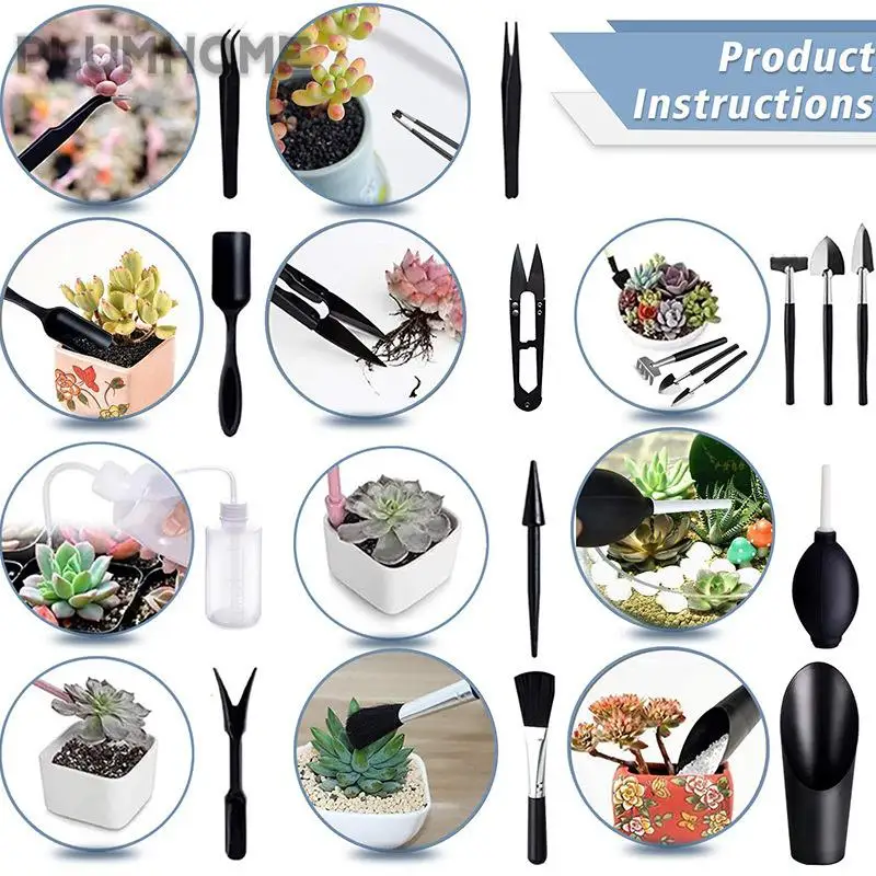 

5/15 Pcs Garden Planter Kit Succulent Tools Fan Garden Hand Tool Kit Nursery Tools Miniature Transplant Seedling Tool