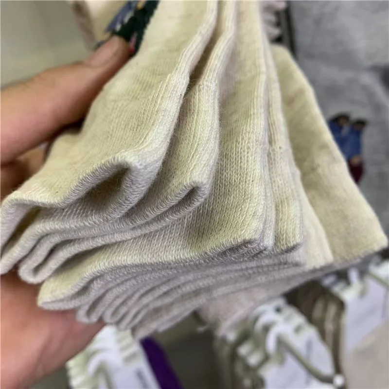 Cartoon Business Gentleman Bear Men's Socks Striped Love Cotton Harajuku Style Sport Boys Skateboard Novelty Breathable Gifts