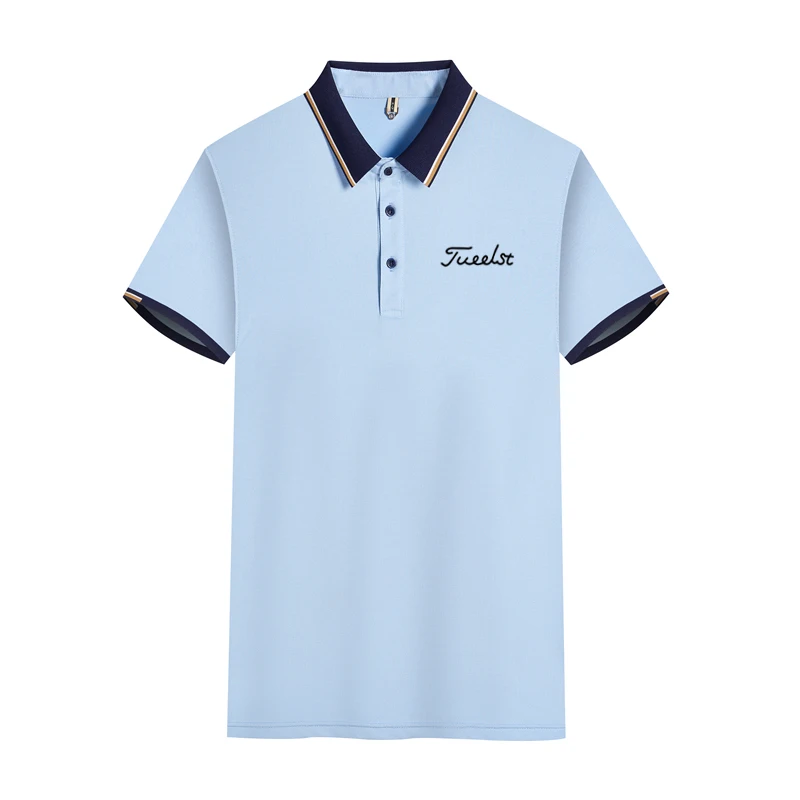 

Embroidery Golf Shirts Men's Summer New Quick-drying Breathable Golf Clothing Short Sleeve Top Lapel Wear Men's Polos T-shirt