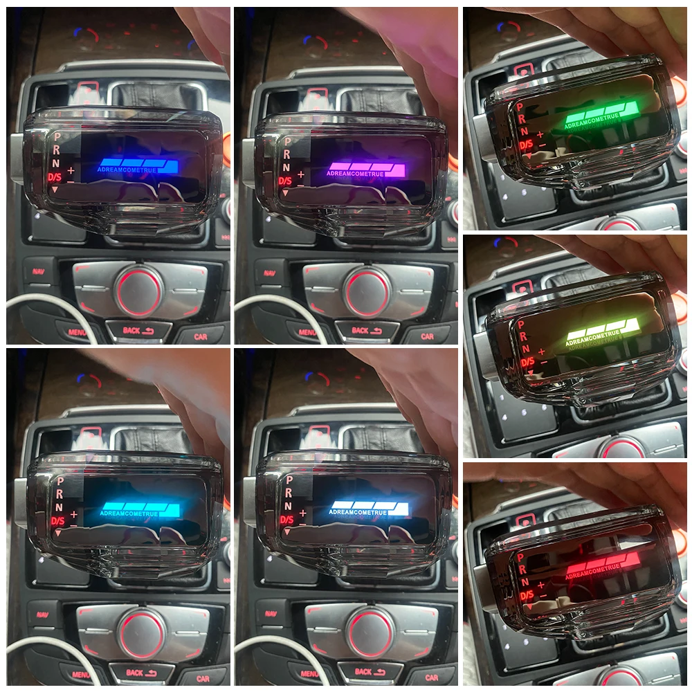 Для Audi A6 C6 C7 A4 B8 S6 A7 A5 Q5 Q7 4L A3 8P S5 Ручка переключения передач LED Crystal Тяга коробки