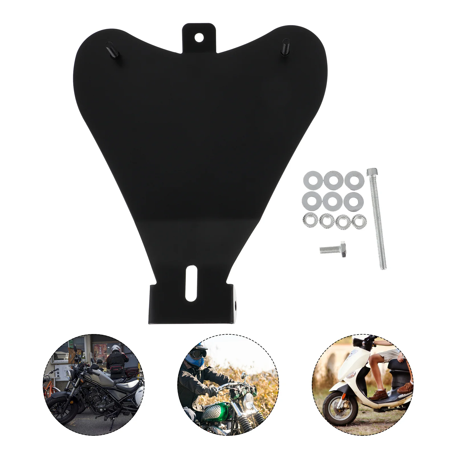 

Motorcycle Modification Parts Spring Cushion Rear Bottom Board Motorcycle Part Triangular Seat Universal Plate Iron Bag