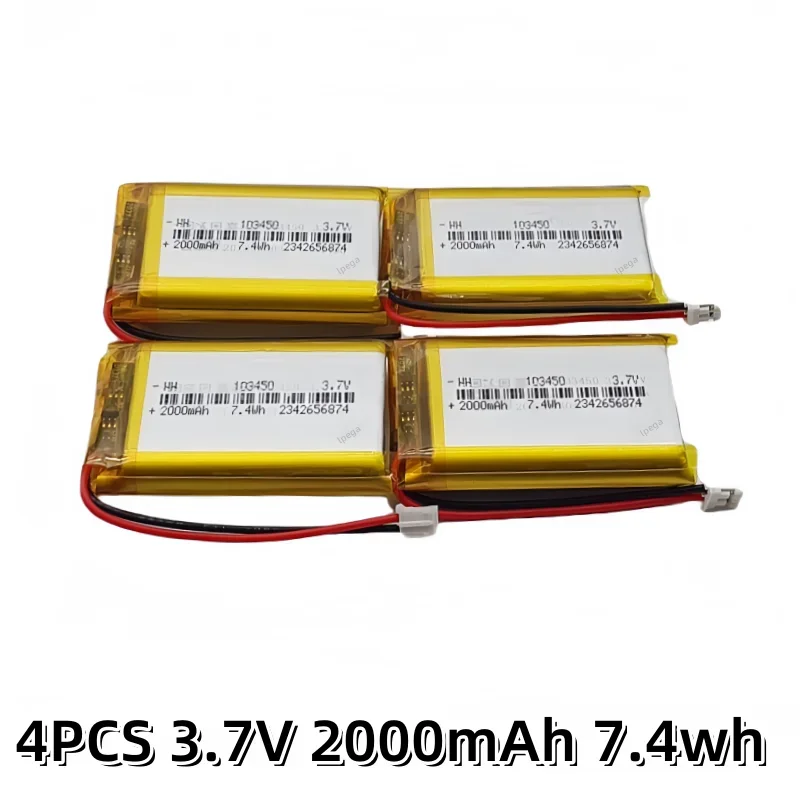 Литиевая lpega аккумуляторная батарея 103450 3 7 в 2000 мАч jst PH 2 0 мм 2-контактный разъем