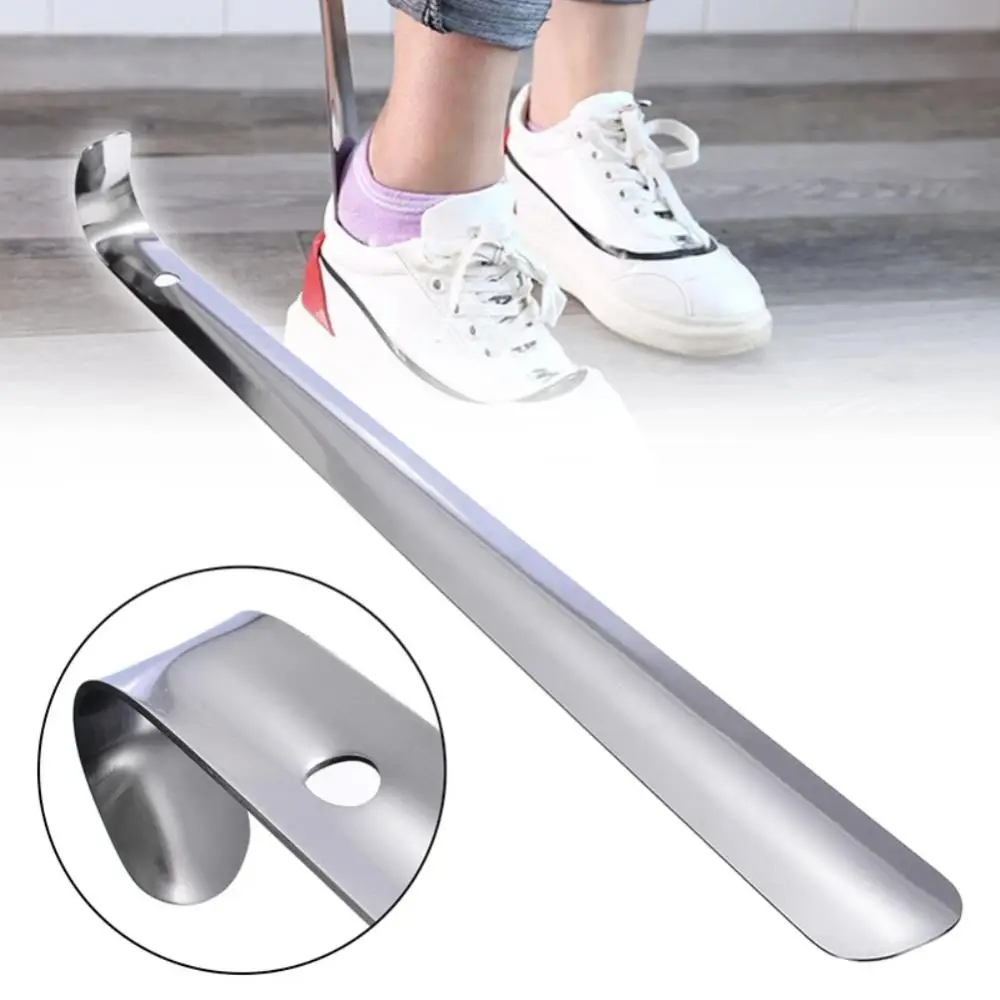 With Curved Hook Design Durable Long Handle Shoehorn Lazy Shoe Helper Portable Shoes Lifter