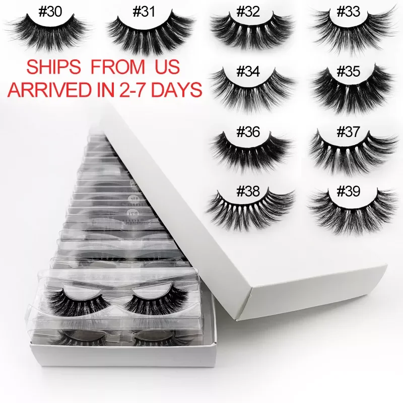 

Eyelashes 4/20/50/100pcs Mink Lashes Natural Items Wholesale Lots For Business False Eyelash Wispy Fake Lash In Bulk