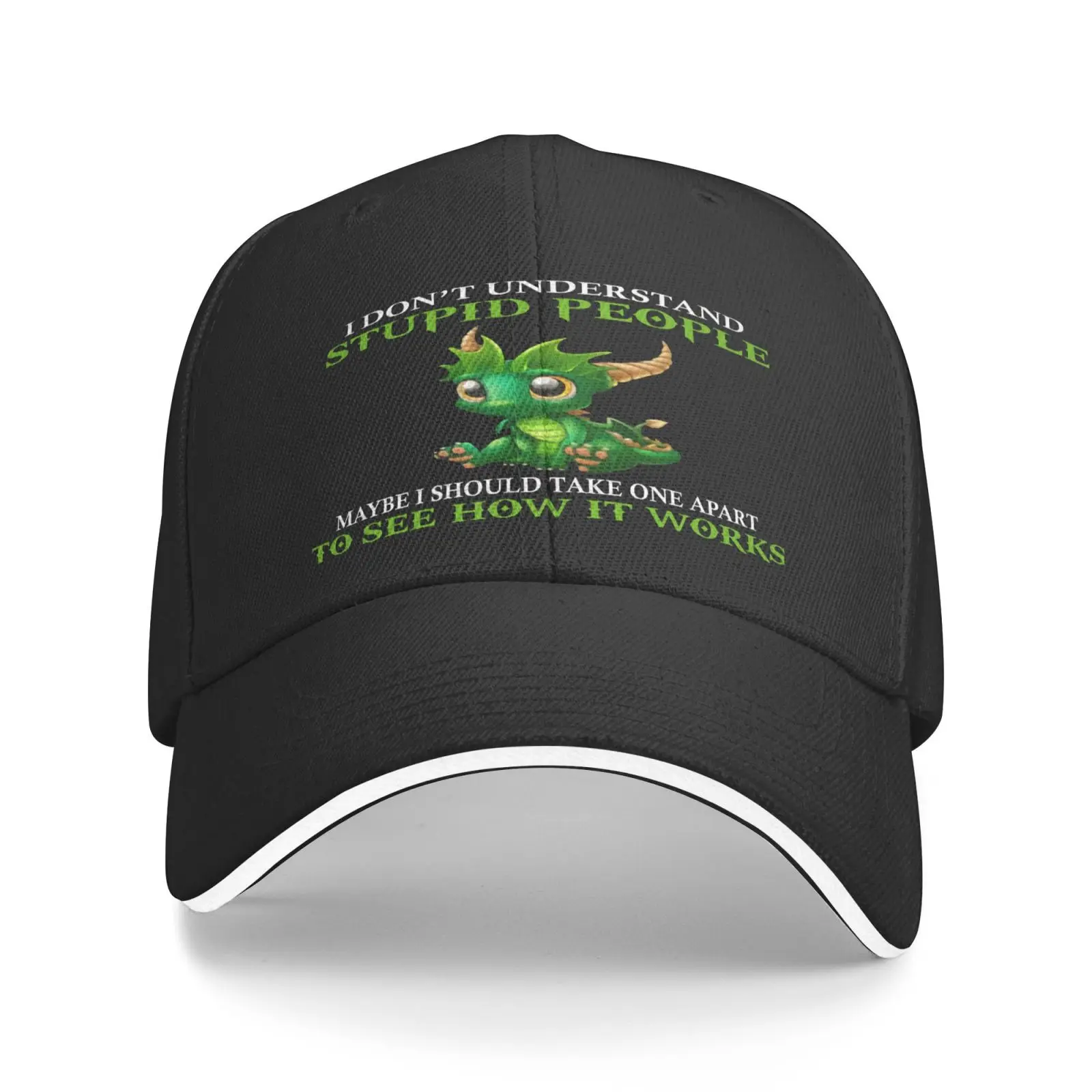 

Custom I Dont Understand Stupid Dragon Hats For Men Cowgirl Beret Caps Trucker Hat Men's Stylish Caps Bonnets For Women Brazil
