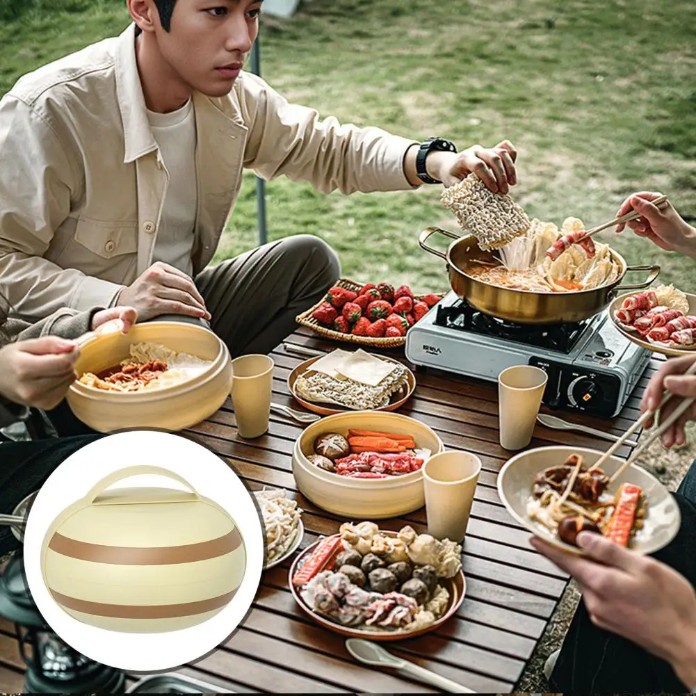 

Useful Easy to Clean Stackable Spoon Bowl Plate Chopsticks Camping Dinnerware Kit Solid Color Bowl Tableware Set for Travel