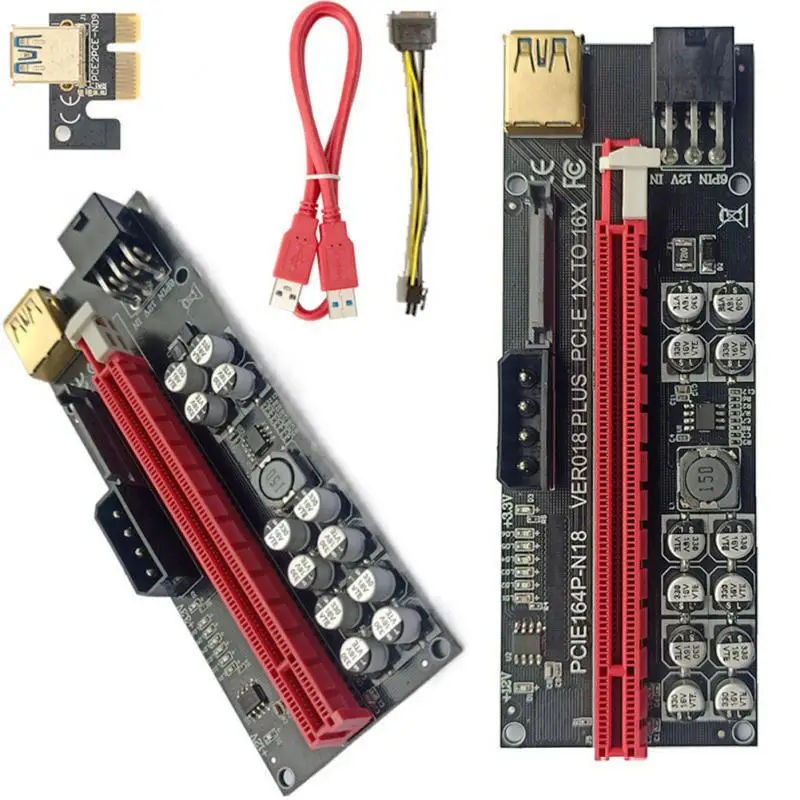 

Usb3.0 Gpu Riser For Btc Mining Miner Ver018 Plus Riser Pci Express Multiplier With Led Indicator Pc Gamer Accessories