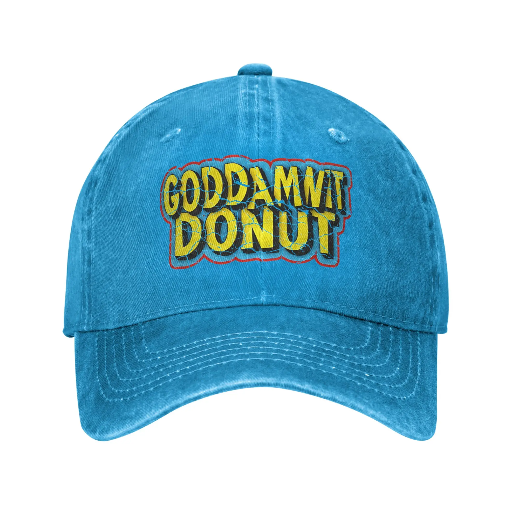 Фото Бейсболки Goddamnit Donut: Классические, состаренные, с эффектом потертости, в стиле Dungeon Crawler Carl, унисекс, на все сезоны, для путешествий, подарочная кепка №1