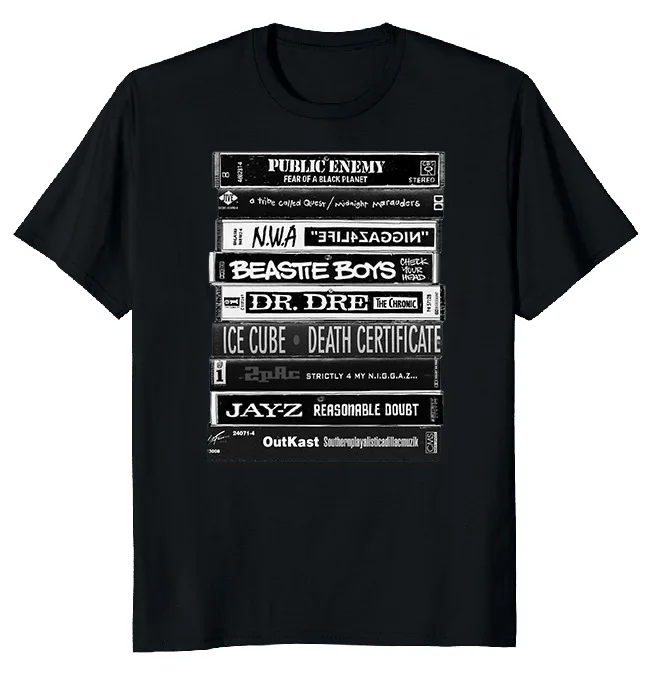 

NEW LIMITED 1990s Hip Hop Tapes Novelty Heavy O-Neck Cotton T Shirt Men Casual Short Sleeve Tees Tops Harajuku Streetwear