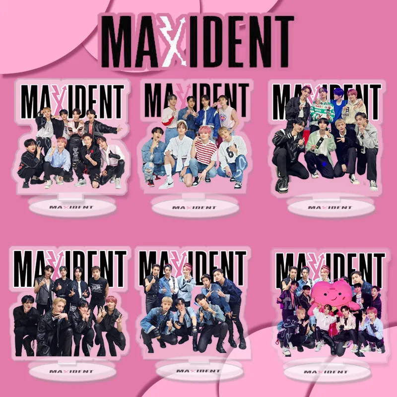 Новый альбом Stray Kids Standee Kpop MAXIDENT акриловые прозрачные фигурки стоячие настольные маленькие Оптовые станции бренд