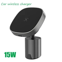 15w car wireless charger for iphone 13 12 pro max mini macsafe aluminum alloy magnetic car phone charger holder magsafe stand