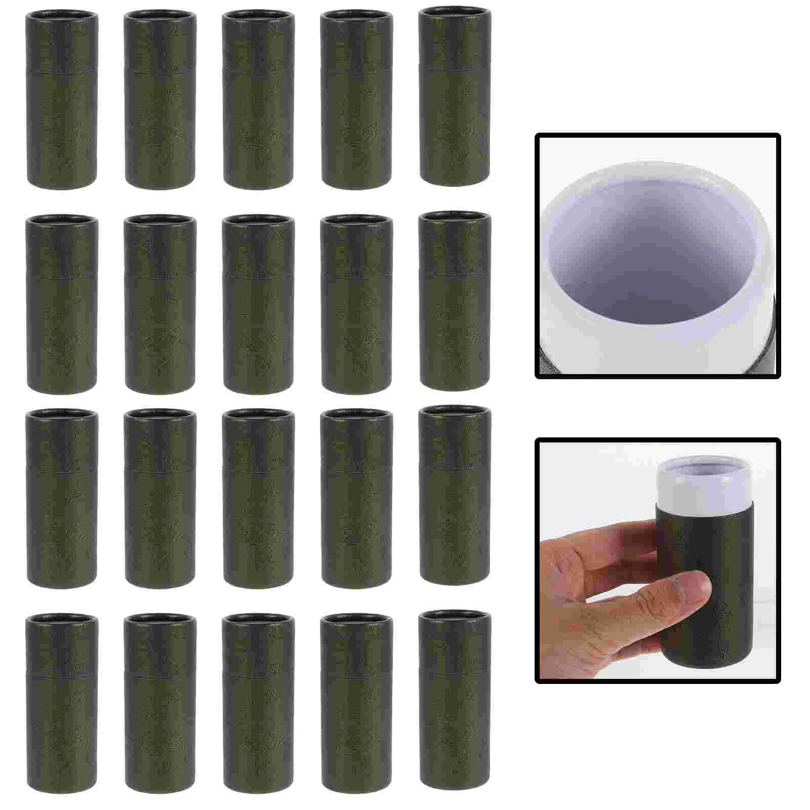 

20 Pcs Packing Box Essential Oil Bottle Paper Tube Containers Food Candy Jars Face Mounting