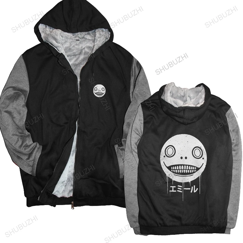 

Fun Emil Nier Replicant Automata Game hoodie for Men hooded thick hoody hoodies pullover thick zipper 4XL 5XL coat