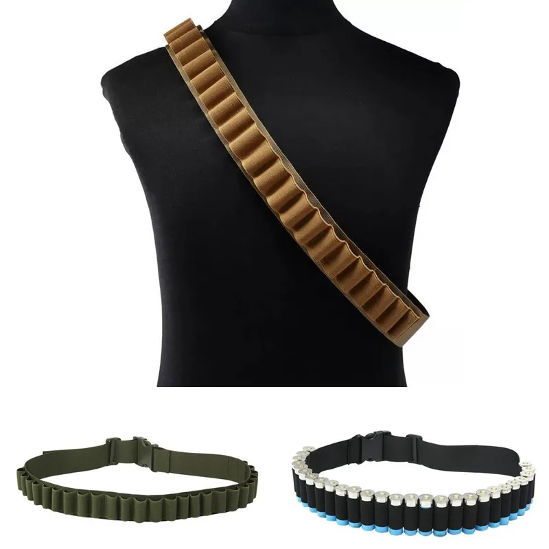 

27 Rounds Hunting Bullet Ammo Tactical Military Airsoft Shotgun Shell Bandolier Belt 12/25 Gauge Shotgun Cartridge Belt