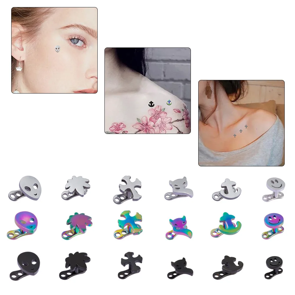 

Guemcal 3 Pc Skin Piercing Embedment Nail Color Preserving Vacuum Stainless Steel Embedment Nail Is Not Allergic Including Base