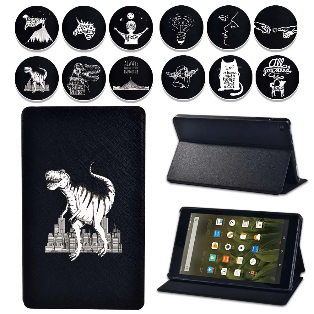 

Кожаный складной противоударный легкий чехол для планшета Amazon Fire HD 10 11th/Fire 7/HD 8/HD 10 с Alexa/Fire HD 8 Plus