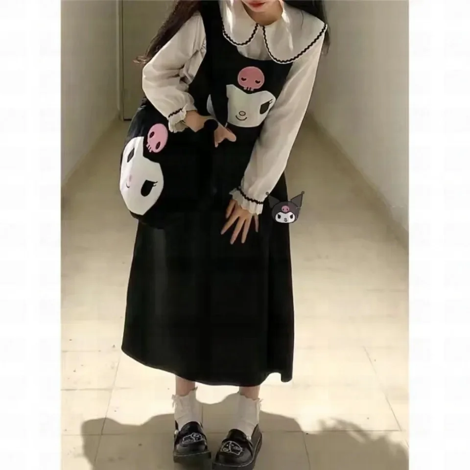 

Длинное платье-майка средней длины Sanrio Kuromi с лямкой на шее