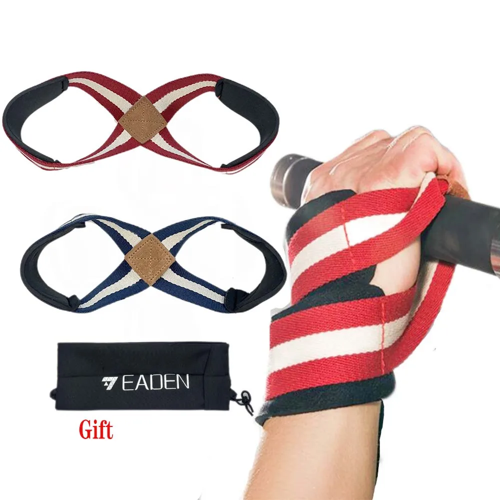 Figure 8 Weight Lifting Straps DeadLift Strap Bodybuilding Equipment Powerlifting Lifting Gym Wrist Wraps Fitness Tool